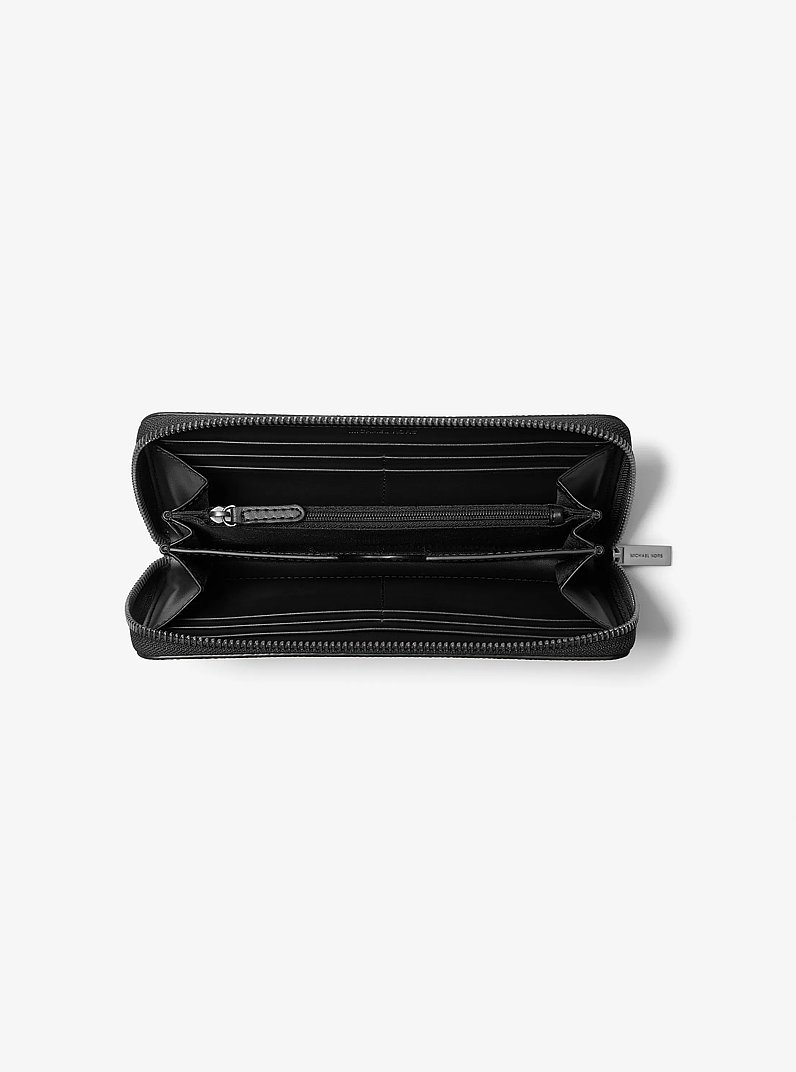 Portefeuille Edison en cuir enti&egrave;rement zipp&eacute; in NOIR | Michael Kors