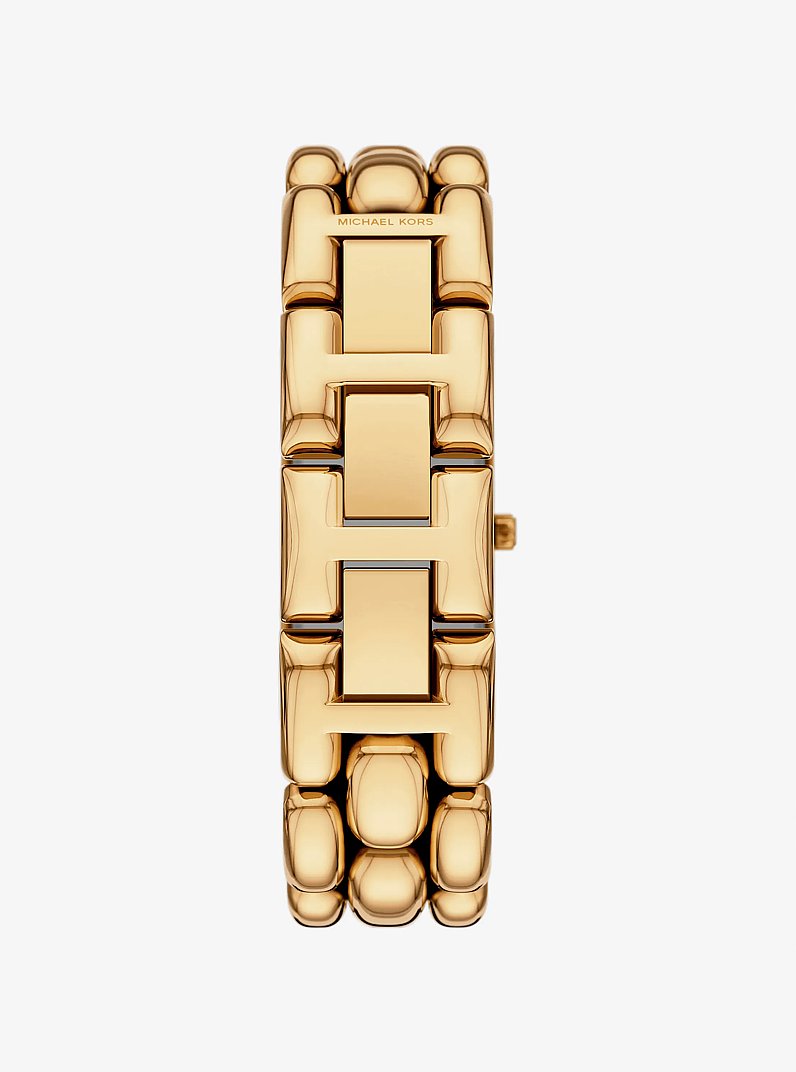Mini Hally Pav&eacute; Gold-Tone Watch in GOLD | Michael Kors