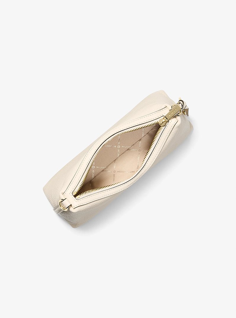 Sammy Small Pebbled Leather Convertible Crossbody Bag in LT CREAM | Michael Kors
