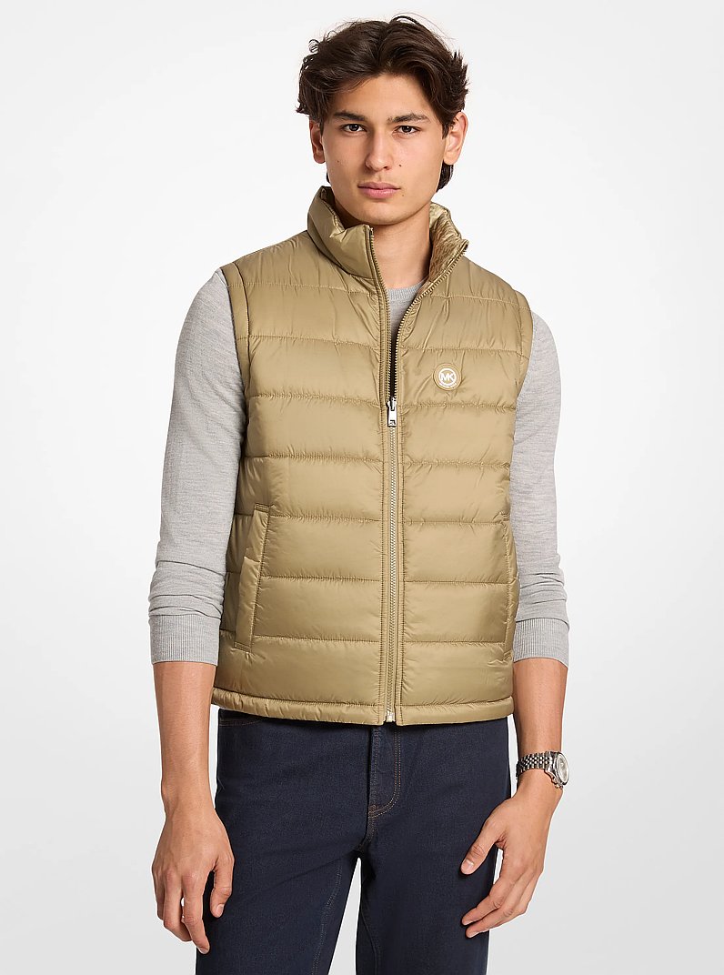 Signature Logo Reversible Vest in OREGANO | Michael Kors