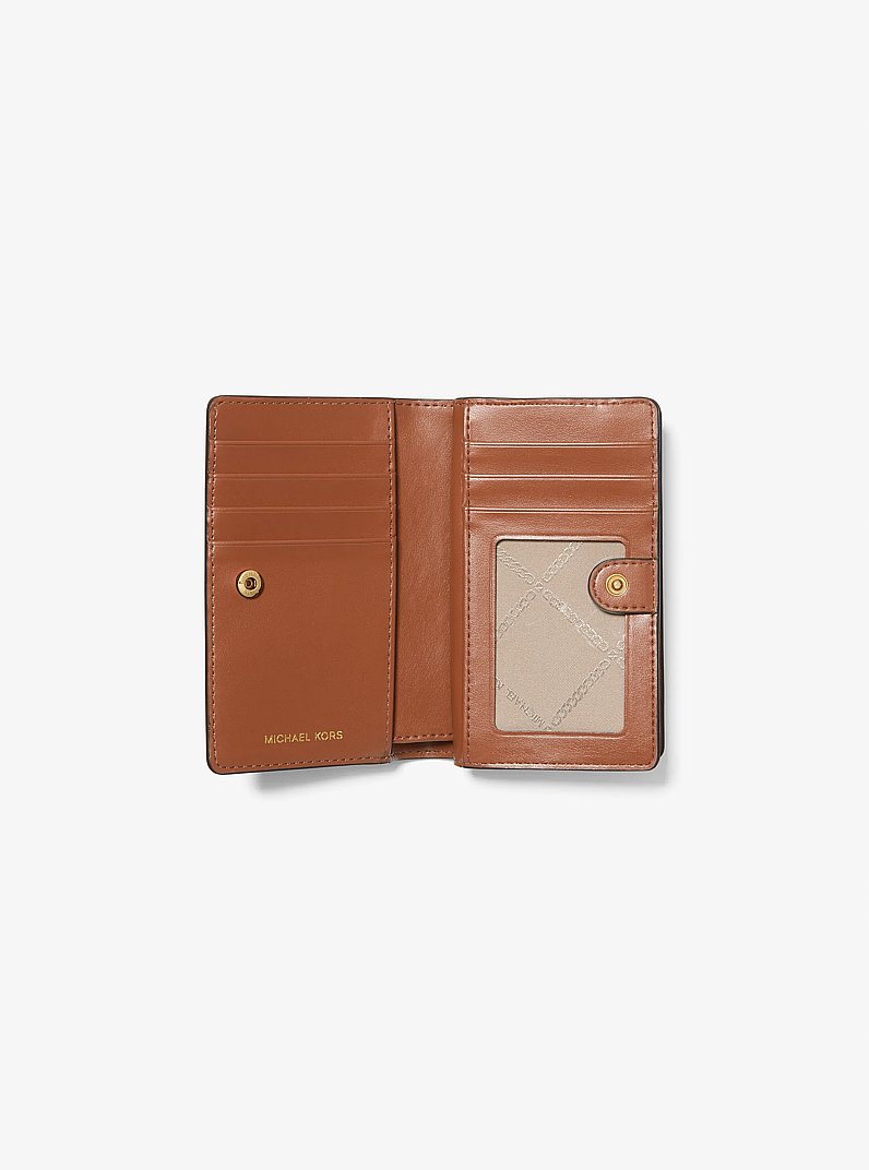 Medium Pebbled Leather Wallet in LUGGAGE | Michael Kors