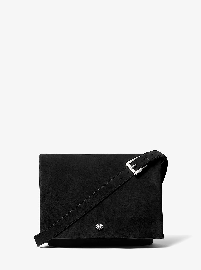 Bolso messenger Gloria mediano de piel in NEGRO | Michael Kors