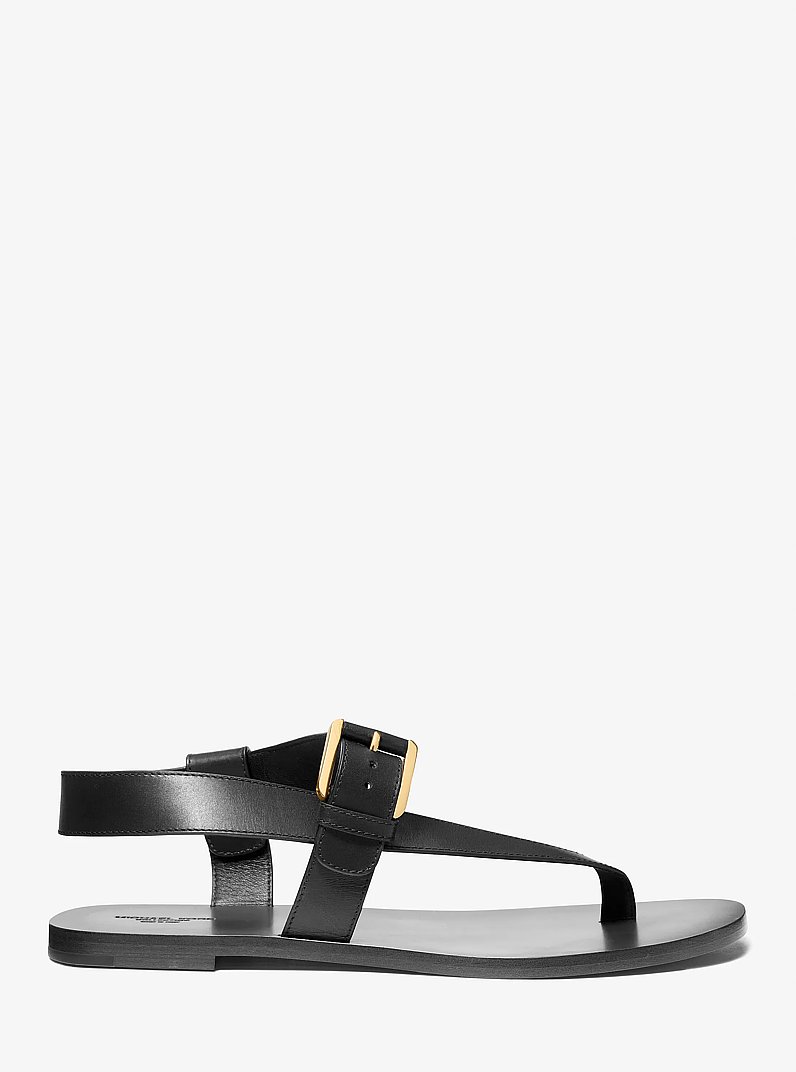 Penelope Leather Sandal in BLACK | Michael Kors