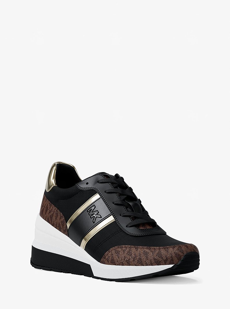 Basket Mabel en m&eacute;lange de mati&egrave;res in NOIR/BRUN | Michael Kors