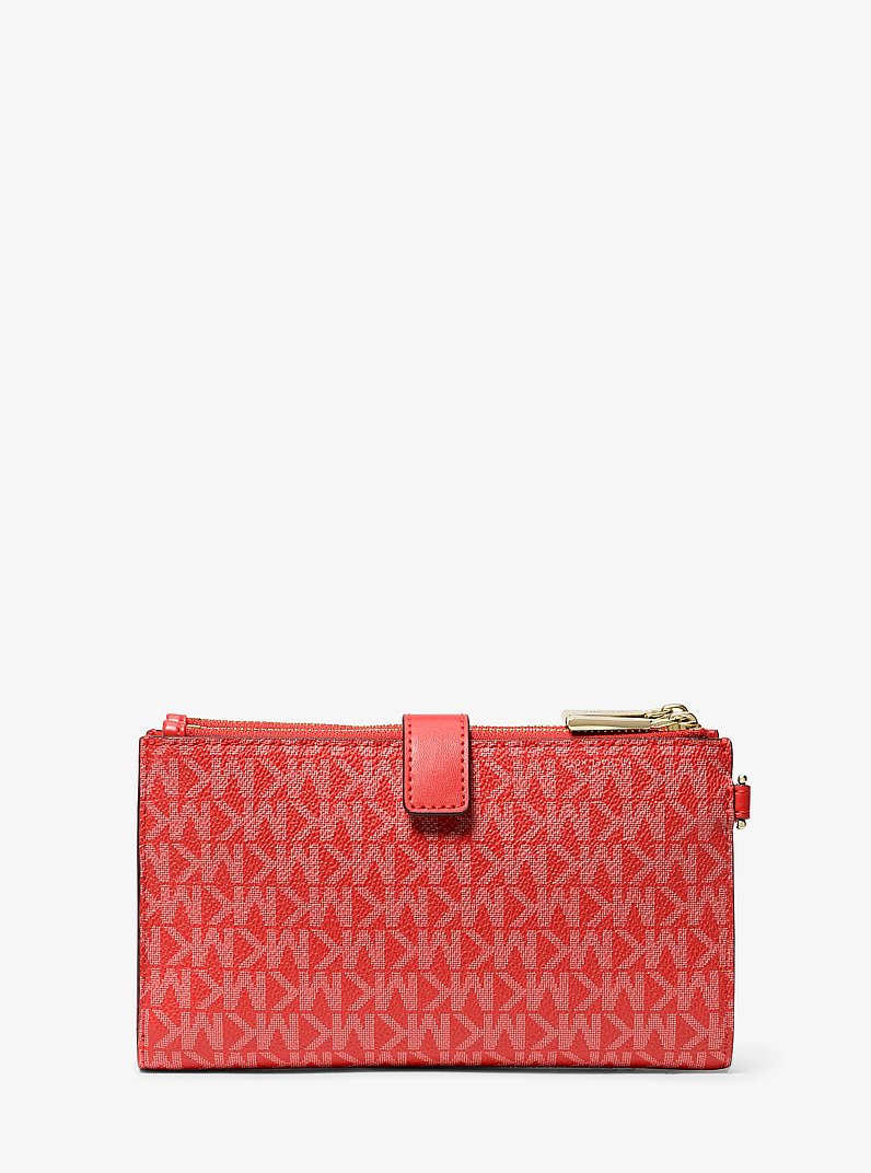 Jet Set Signature Logo Wristlet in BURNT SIENNA | Michael Kors