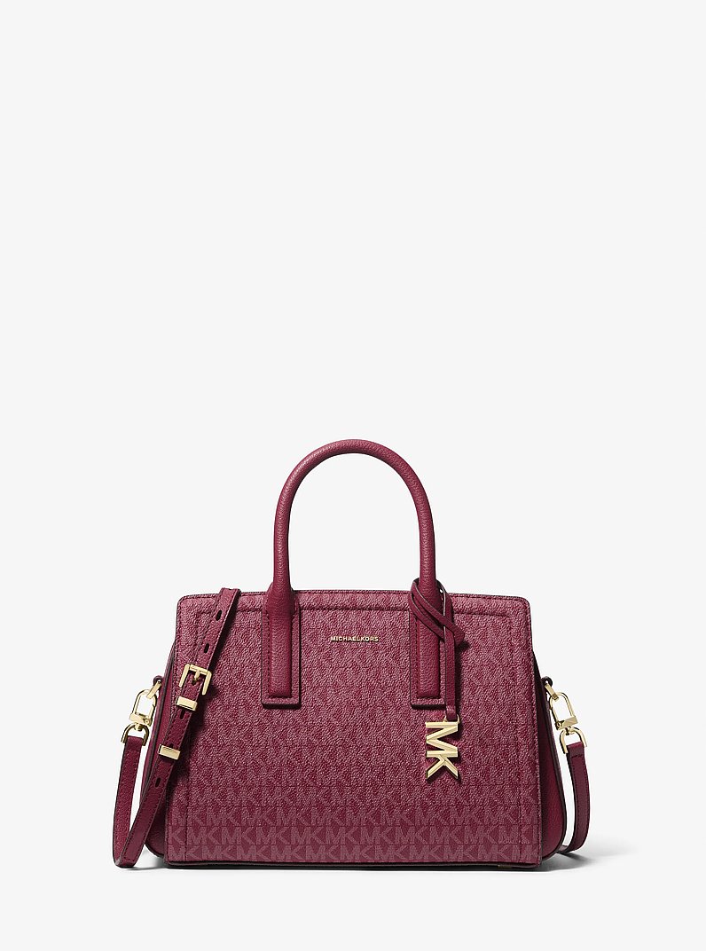 Laila Small Signature Logo Satchel in MULBERRY | Michael Kors