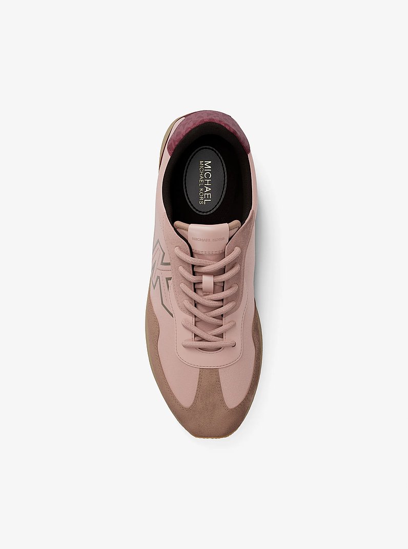 Essex Mixed-Media Trainer in CHERRY | Michael Kors
