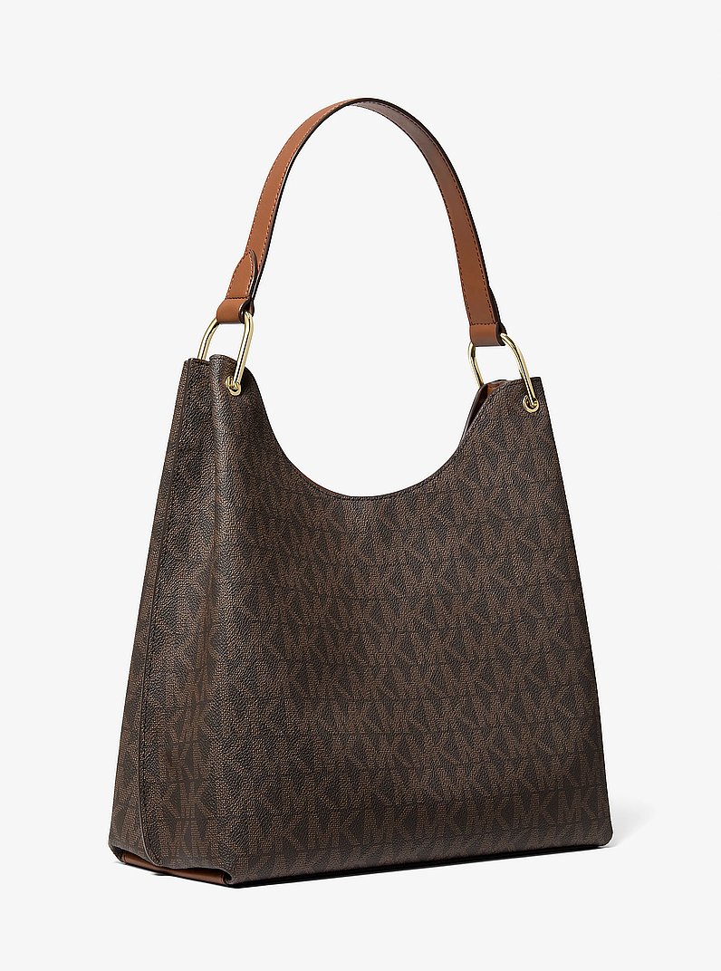 Schoudertas Joan met kenmerkend logo, groot en hobomodel in BRUIN/LUGGAGE | Michael Kors