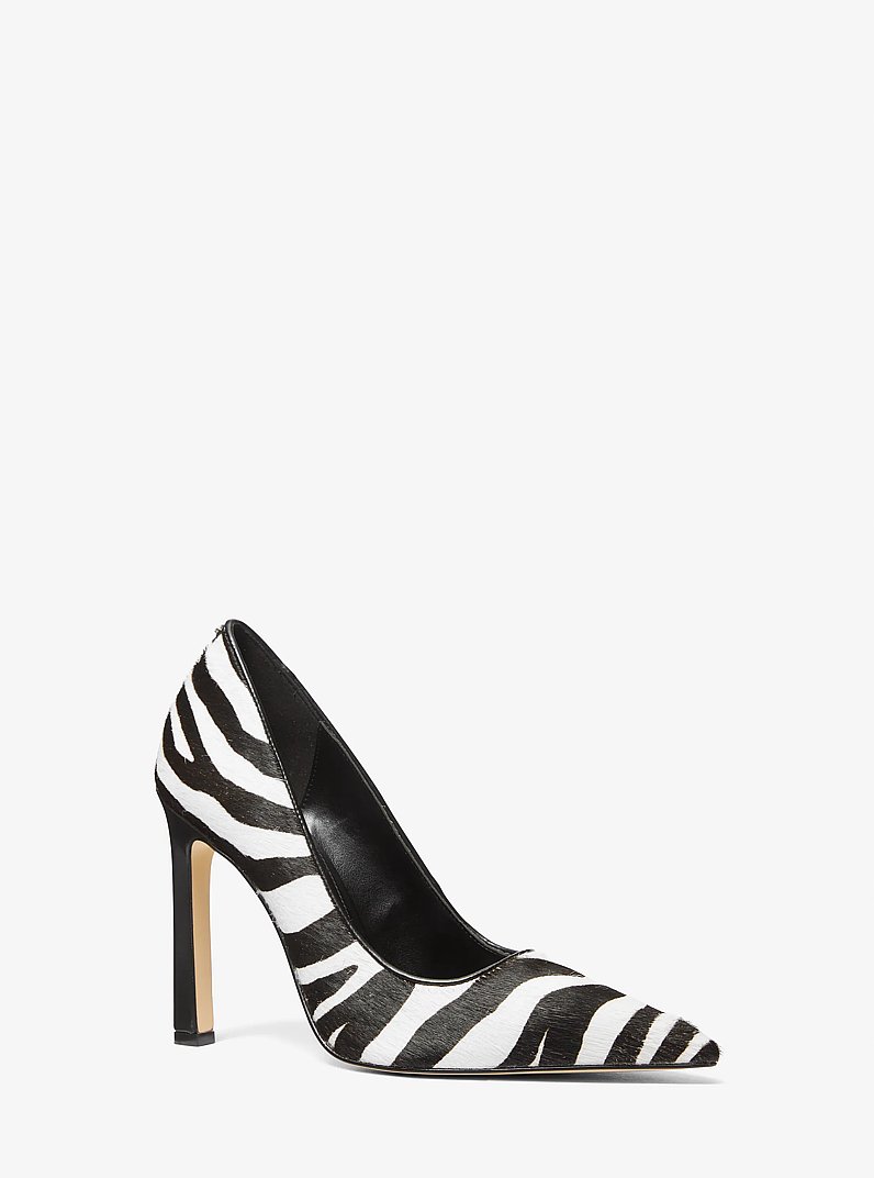 Amara Zebra Print Calf Hair Pump in BLACK COMBO | Michael Kors