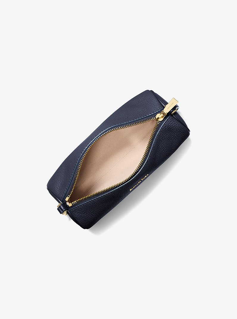 Izzy Small Pebbled Leather Barrel Pochette in DRESS BLUES | Michael Kors
