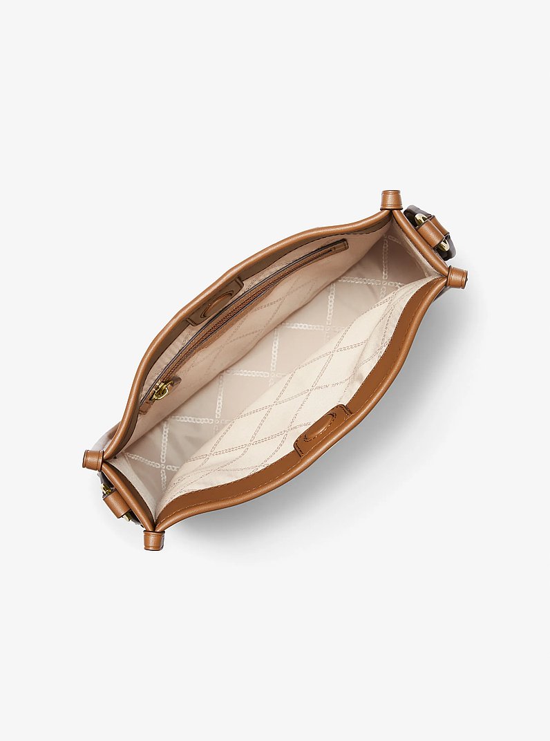 Messenger-Tasche Luisa Large mit Signature-Logomuster in BRAUN/LUGGAGE | Michael Kors