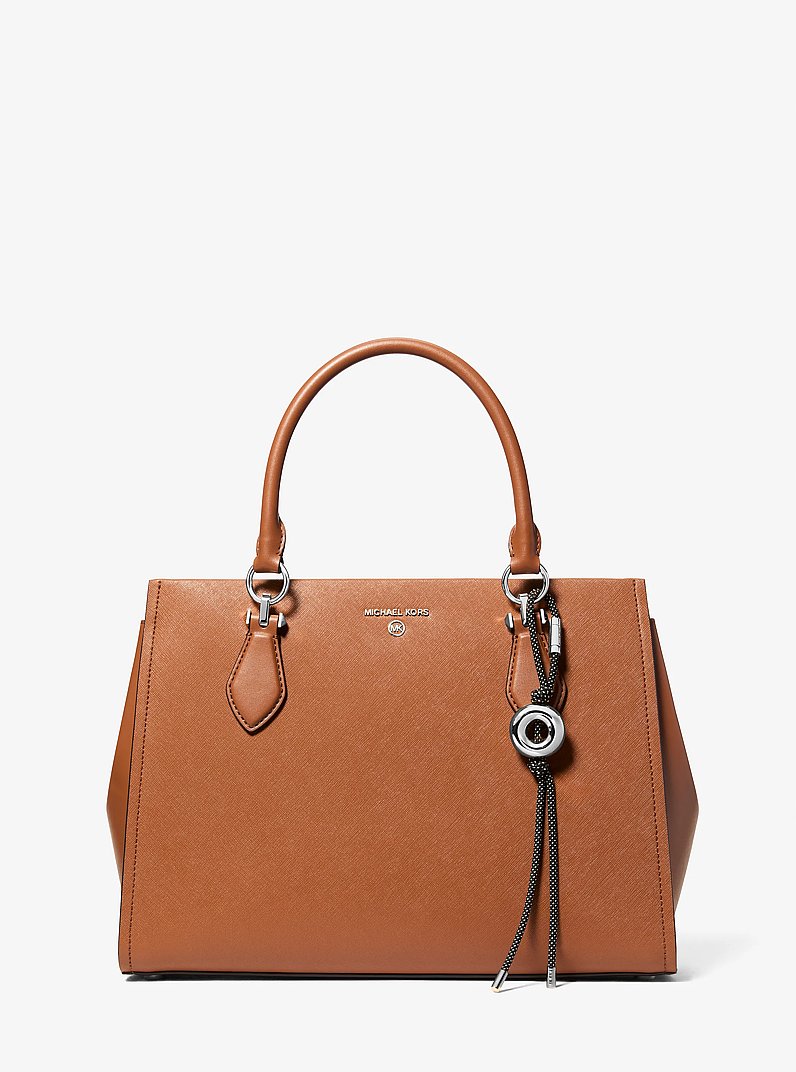 Initial Silver-Tone and Speckled Cord Bag Charm in SH RHODIUM | Michael Kors