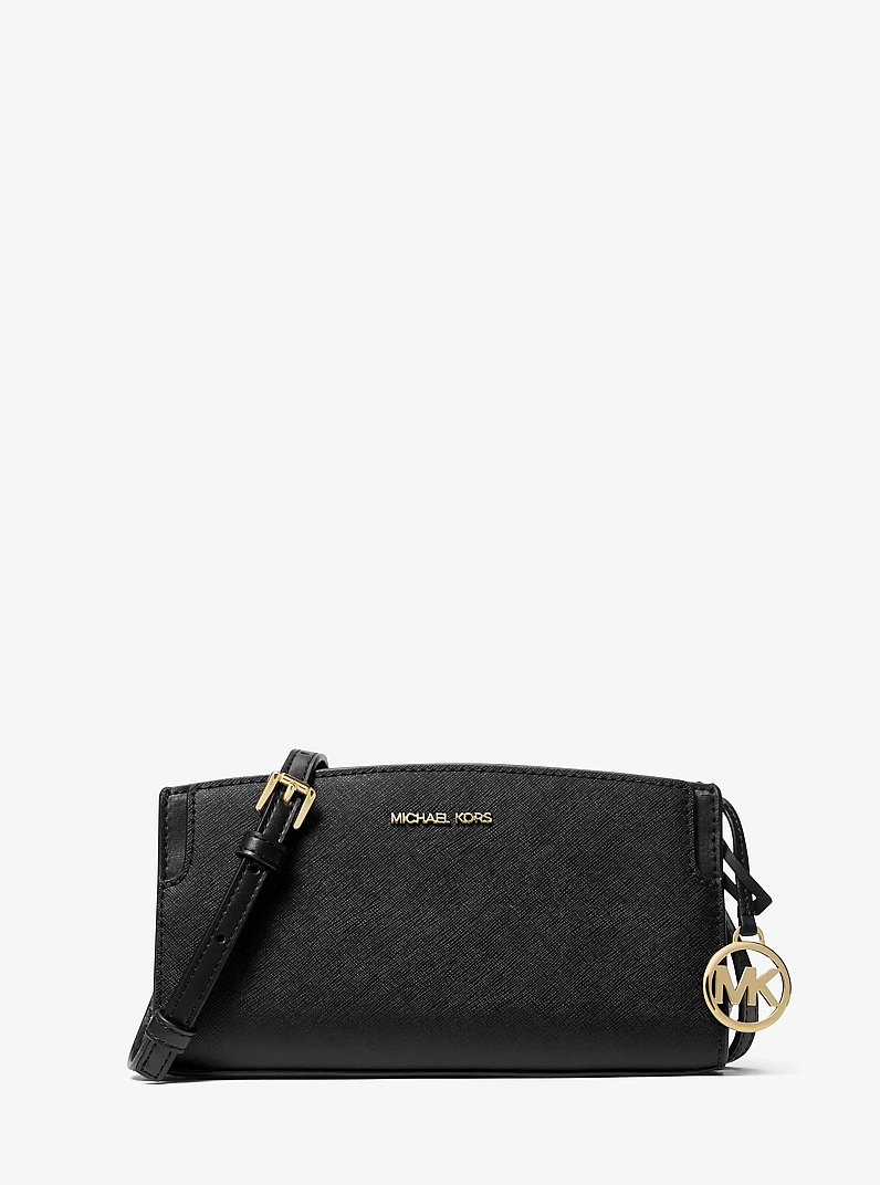 Umh&auml;ngetasche Becca Small aus Saffianleder in SCHWARZ | Michael Kors