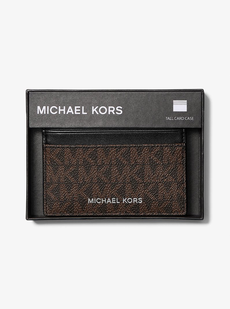 Gro&szlig;es Kartenetui Greyson mit Logo in BRAUN/SCHWARZ | Michael Kors