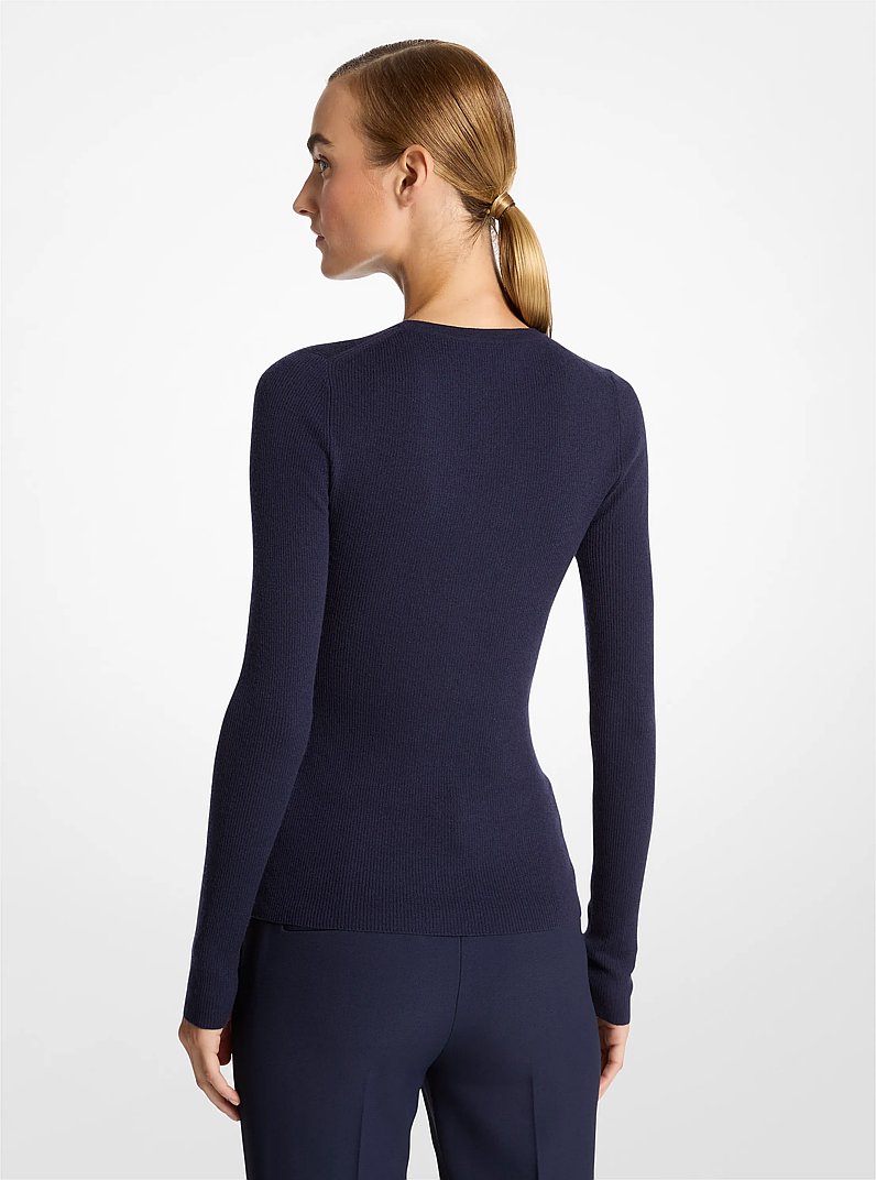 Hutton Featherweight Cashmere Sweater in MARITIME | Michael Kors