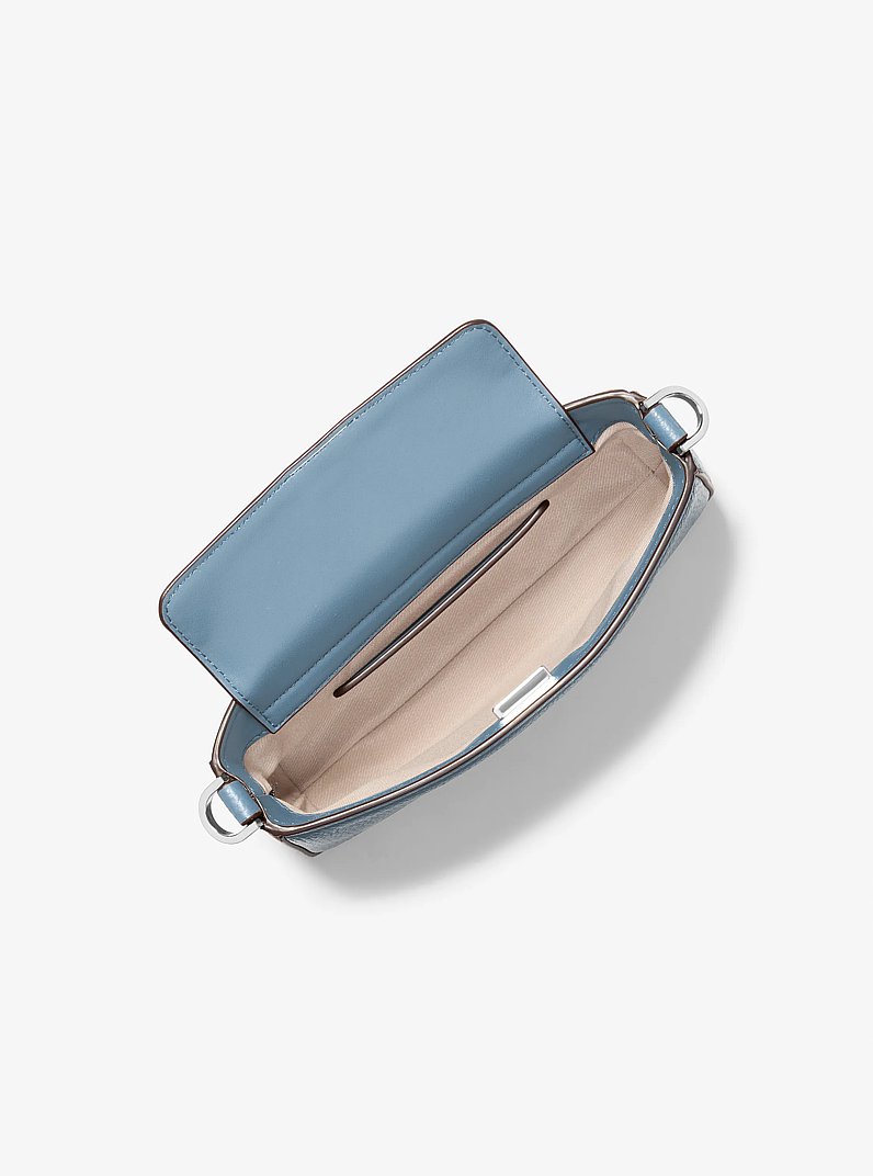 Bryant Small Pebbled Leather Convertible Pochette in CHAMBRAY | Michael Kors