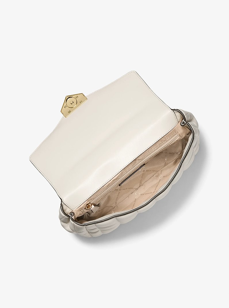 Soho Large Quilted Shoulder Bag in LT CREAM | Michael Kors