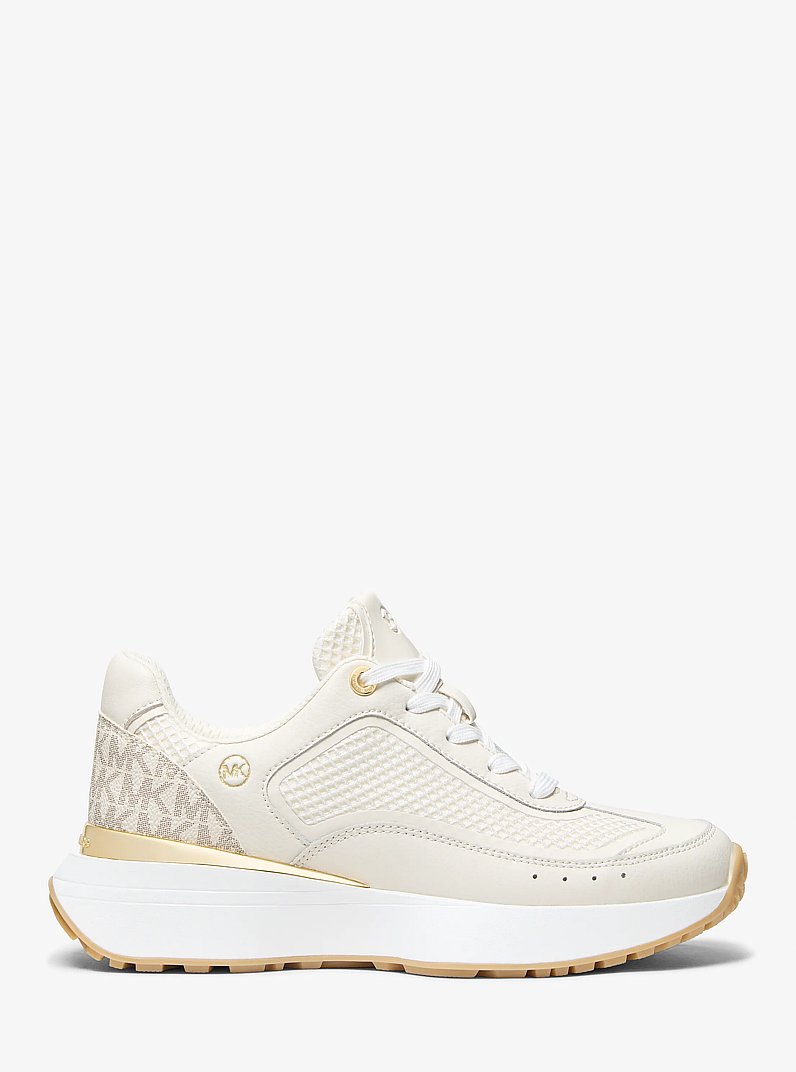 Ari Mixed-Media Trainer in VANILLA | Michael Kors