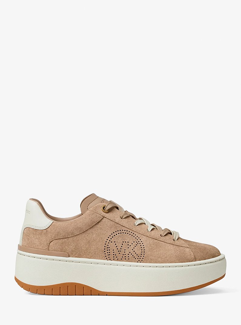Plateau-Sneaker Dottie aus Wildleder in KHAKI | Michael Kors