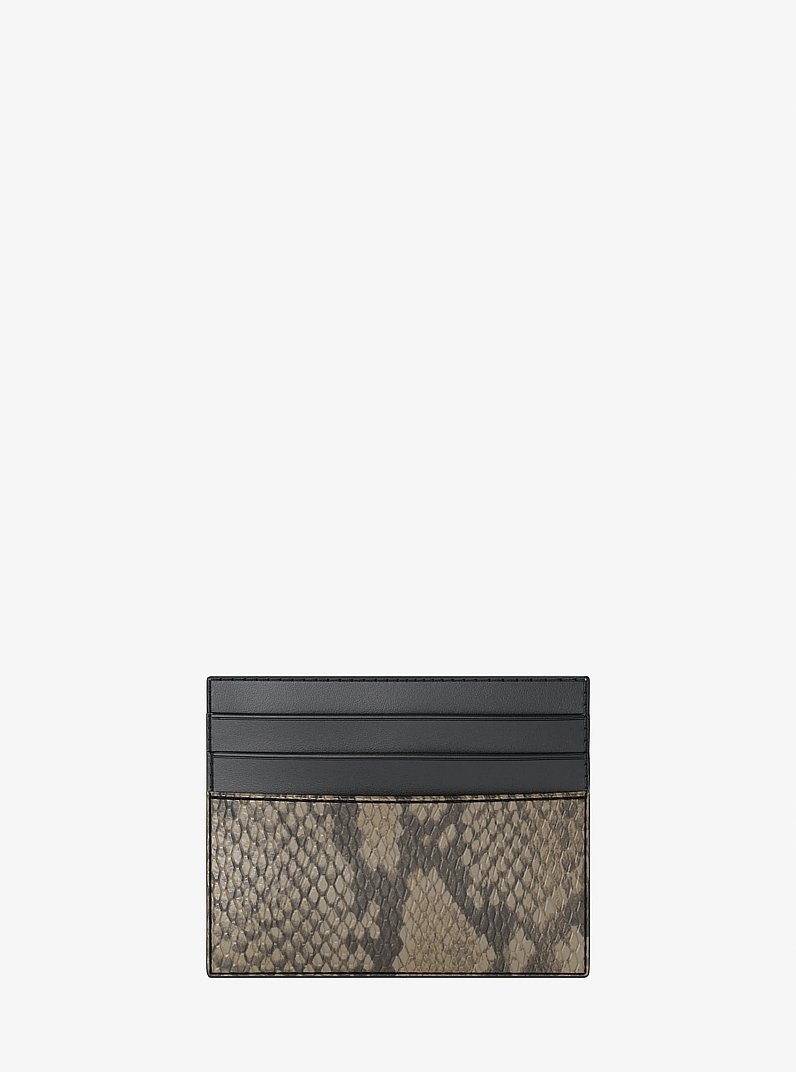 Tarjetero Cyrus alto con relieve de serpiente in MADERA FLOTANTE | Michael Kors