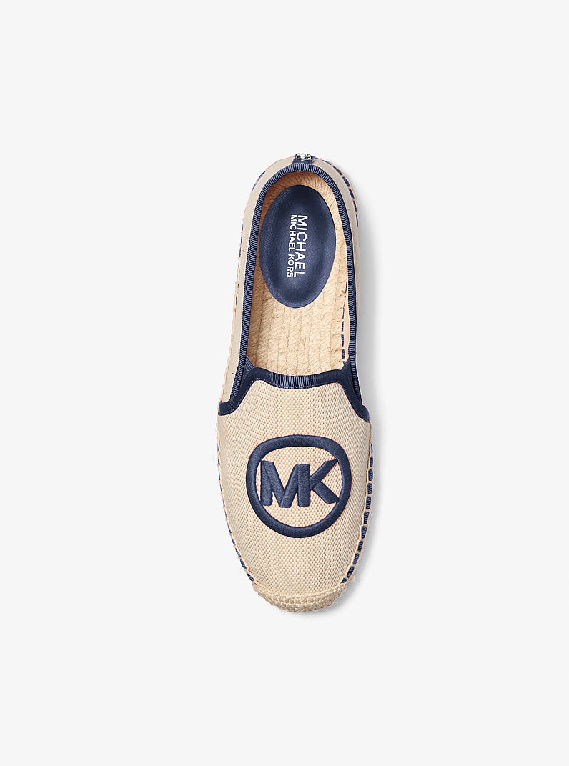Hastings Two-Tone Cotton Blend Canvas Espadrille in NAVY | Michael Kors