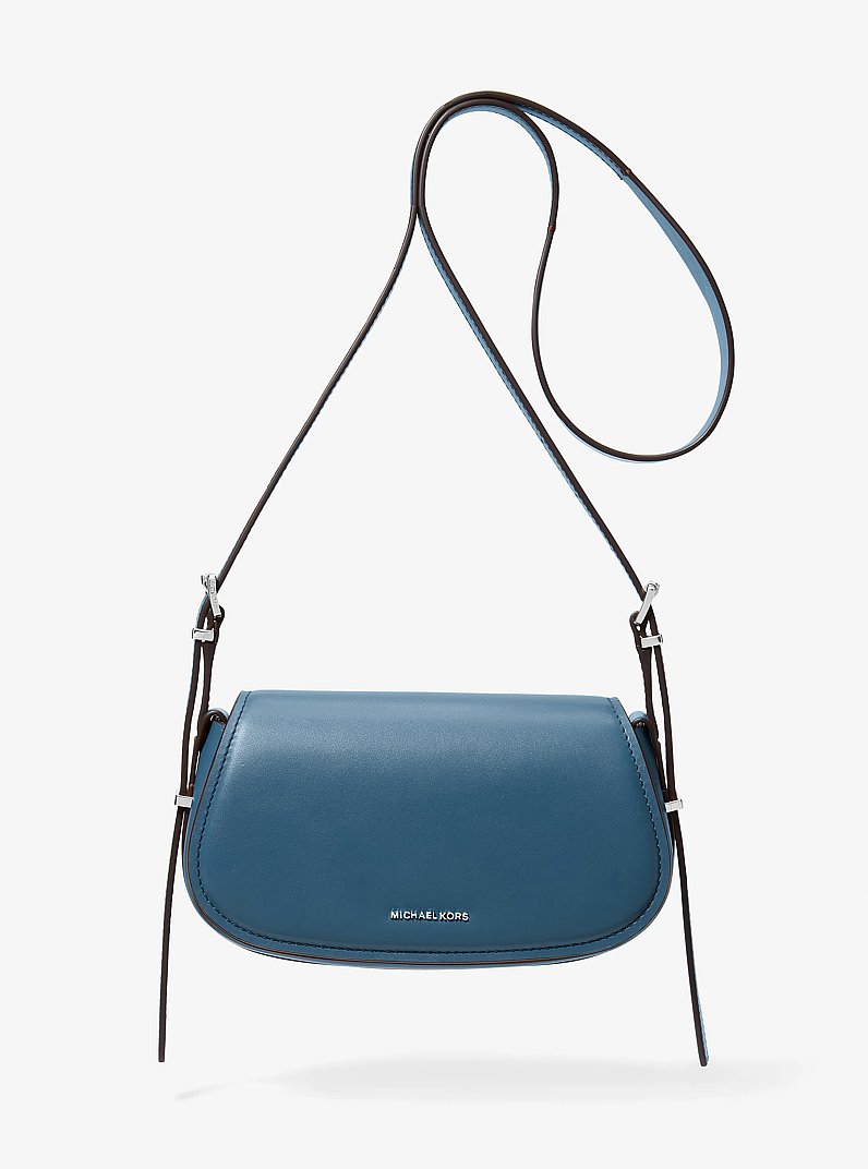 Lydia Small Leather Crossbody Bag in DK CHAMBRAY | Michael Kors