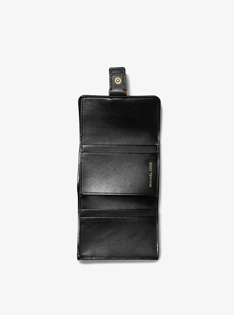 Colby Small Camouflage Print Calf Hair Tri-Fold Wallet in Smoky Olive Multi | Michael Kors