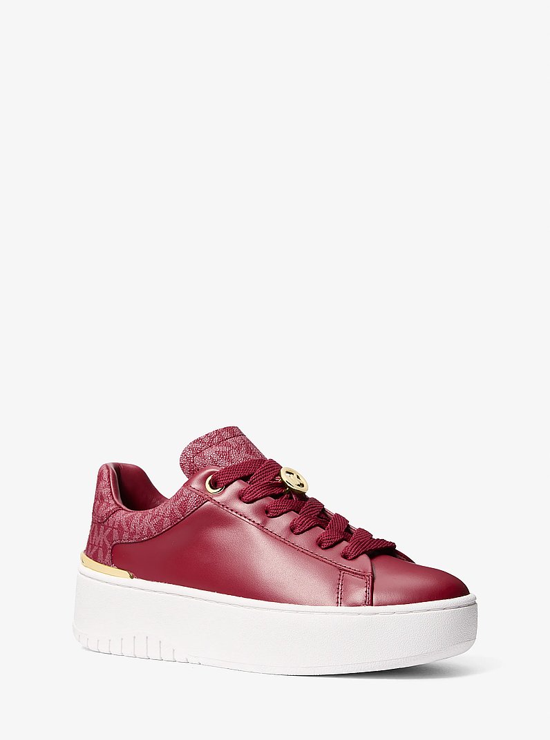 Dottie Leather and Signature Logo Sneaker