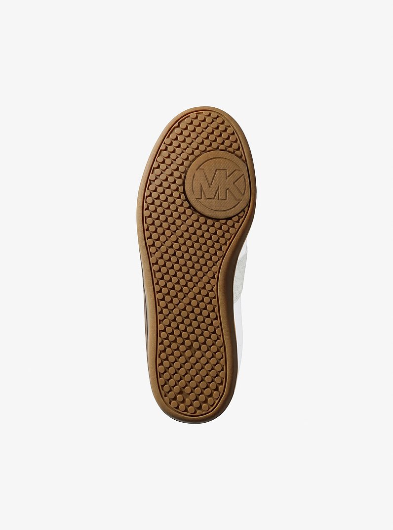 Sneaker Jovie in pelle e stampa logo in BIANCO OTTICO | Michael Kors
