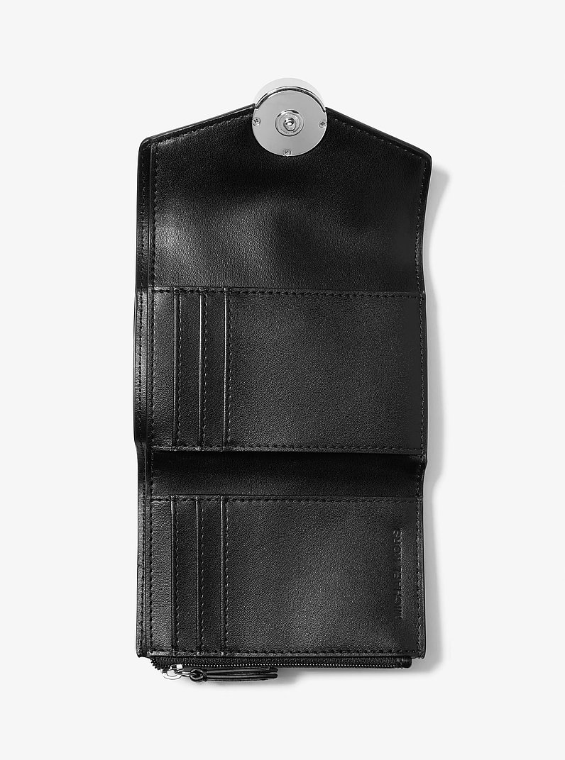 Carmen Medium Crocodile Embossed Tri-Fold Envelope Wallet