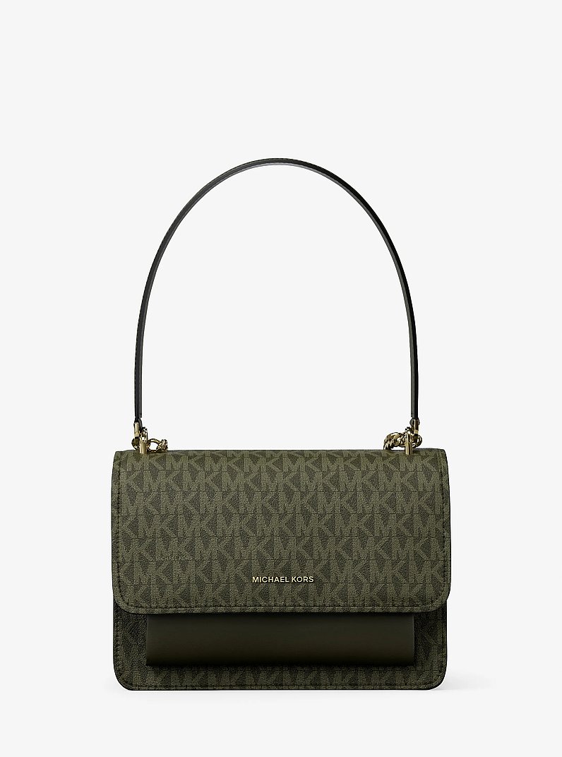 Claire Small Signature Logo Crossbody Bag in IVY | Michael Kors
