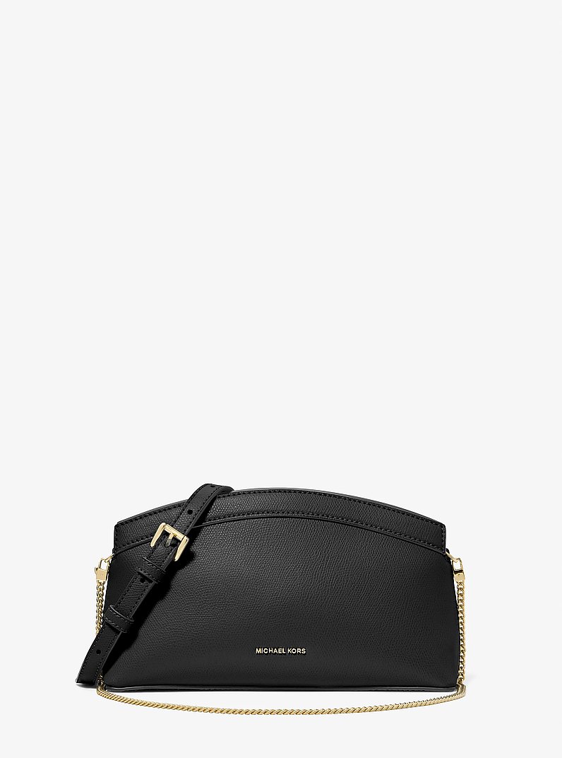 Clutch convertibile Athena piccola in pelle in NERO | Michael Kors