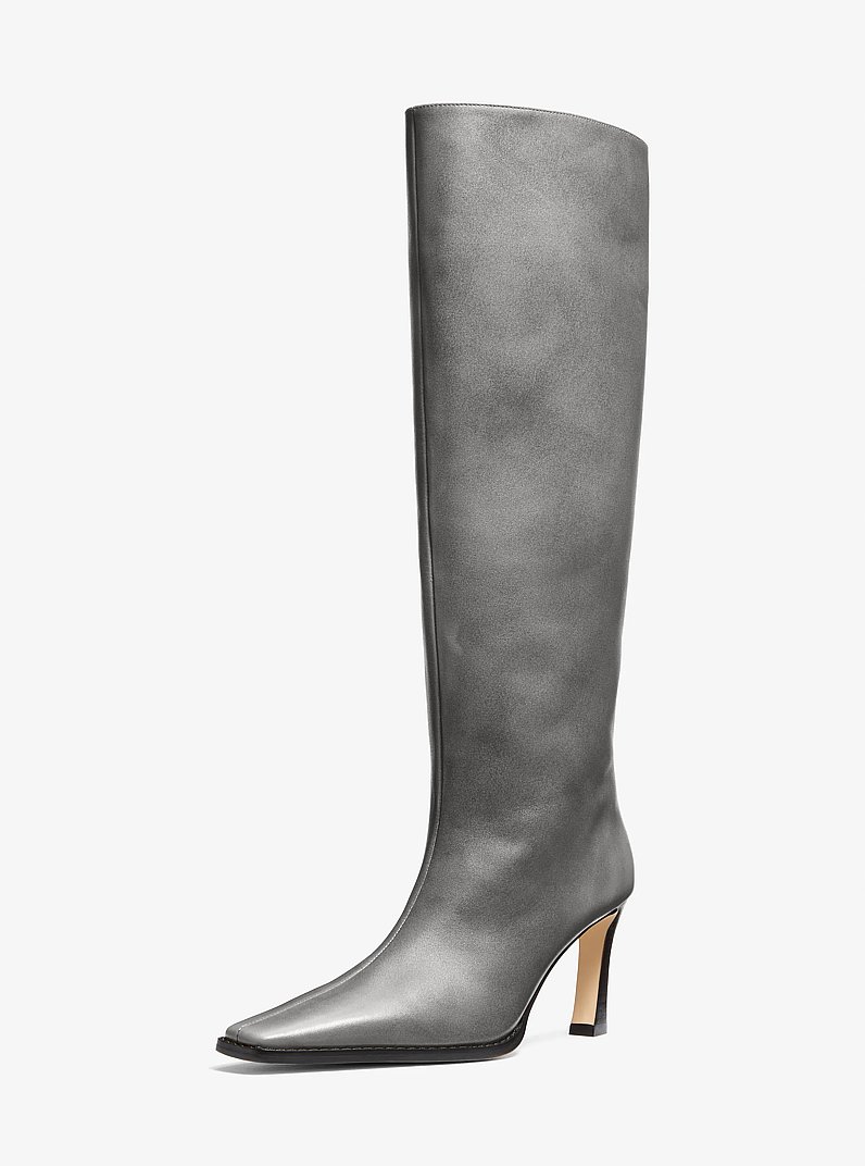 Stiefel Darrah aus poliertem Leder in STORM | Michael Kors