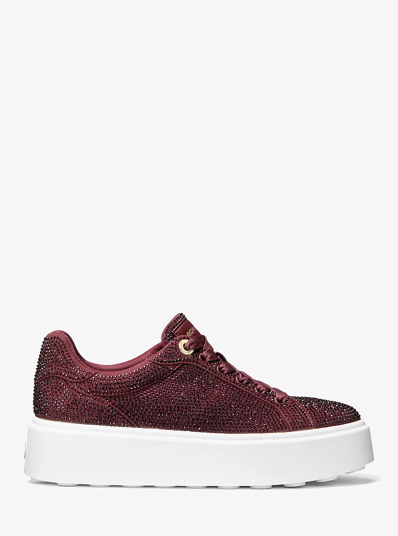 Romey Embellished Platform Sneaker in OXBLOOD | Michael Kors