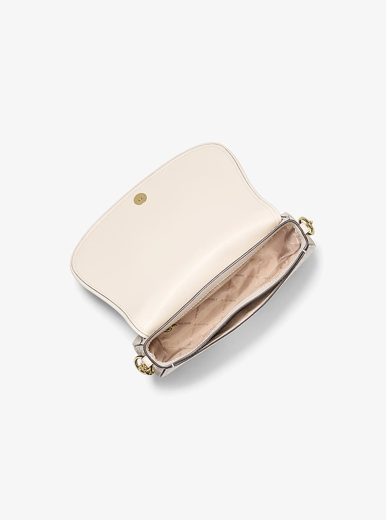Mila Medium Signature Logo Messenger Bag in LT CRM MULTI | Michael Kors