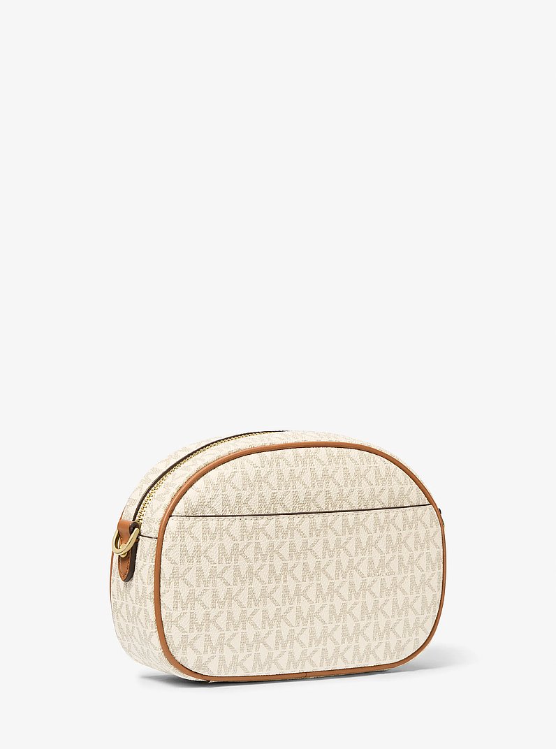 Jet Set Small Logo Convertible Camera Bag in VANILLA/ACORN | Michael Kors