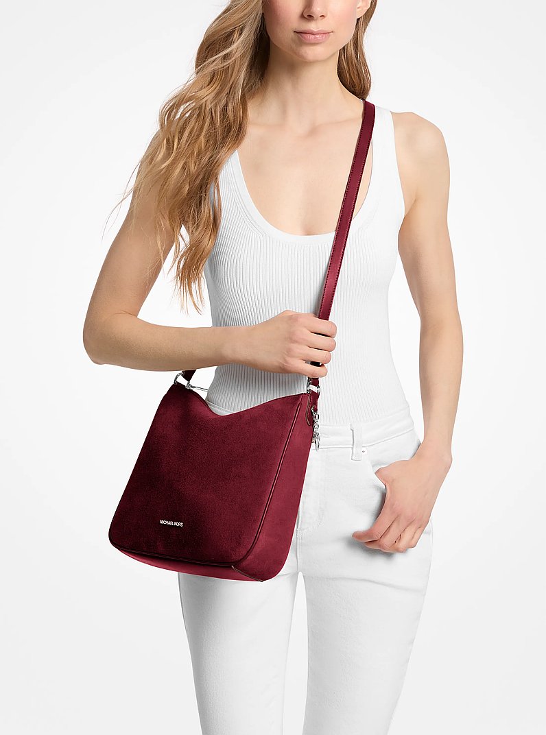 Nayla Medium Messenger Bag in MAROON | Michael Kors