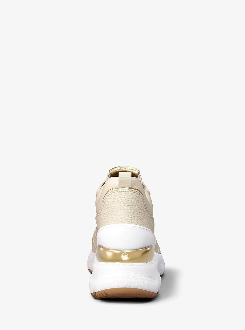 Katrina Floral Print Signature Logo Trainer in VANILLA COMBO | Michael Kors