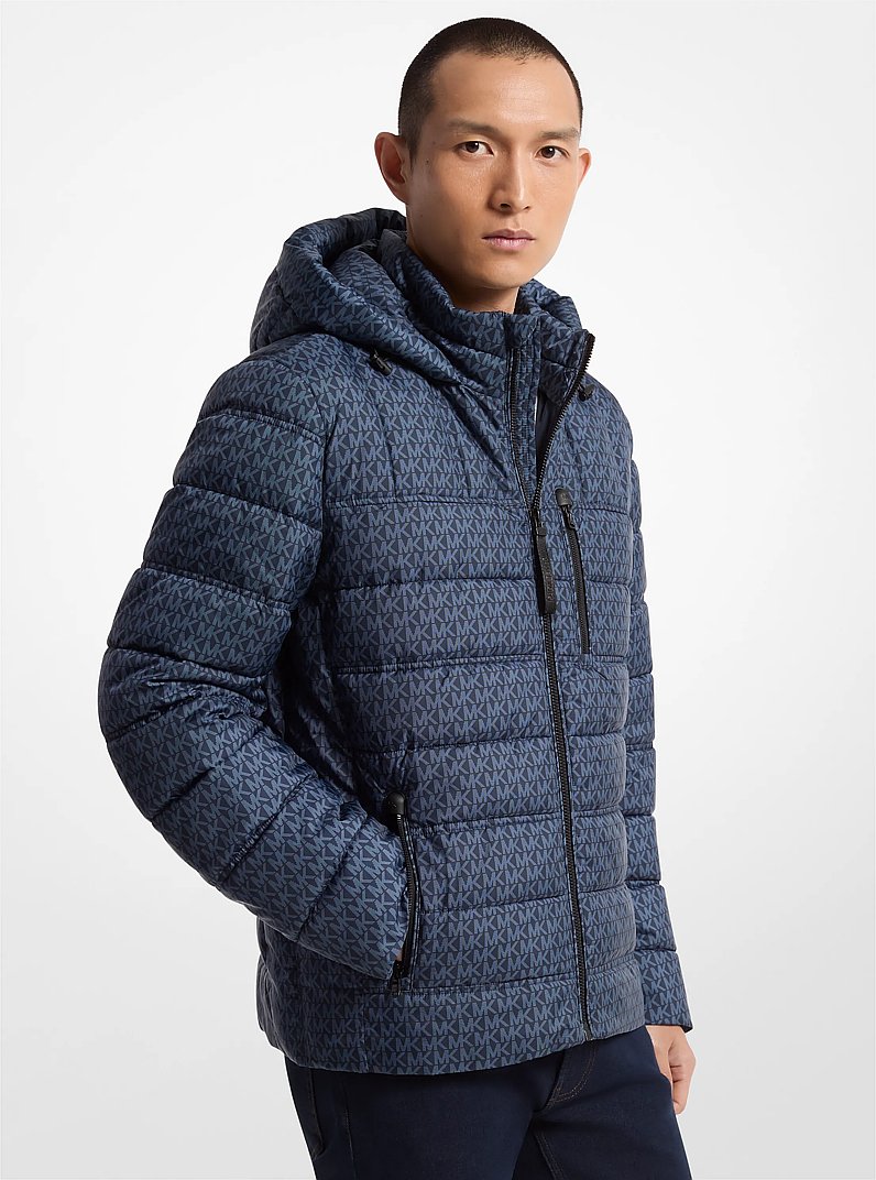 Signature Logo Puffer Jacket in MIDNIGHT | Michael Kors