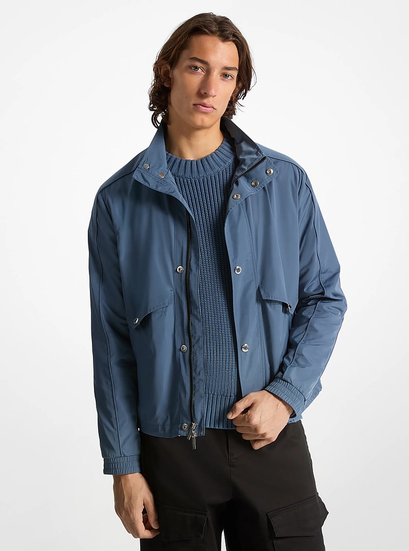 Giacca a vento resistente all'acqua in CHAMBRAY SCURO | Michael Kors