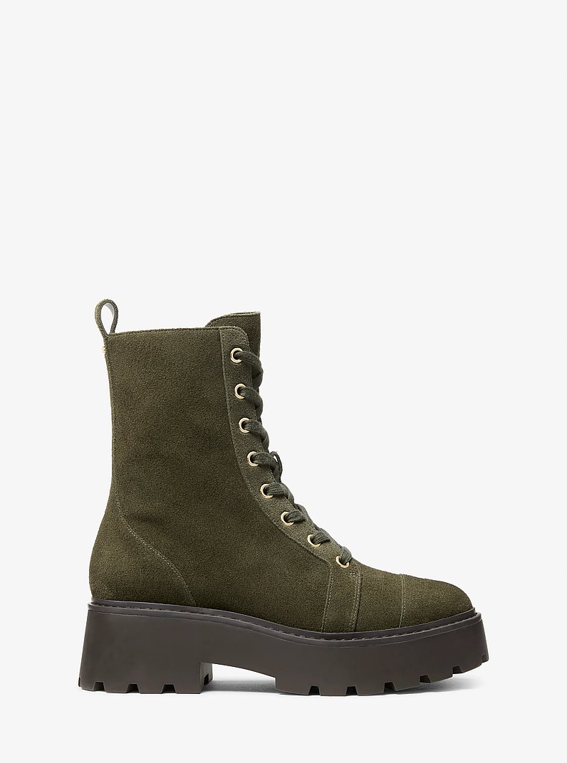 Blake Suede Combat Boot in IVY | Michael Kors