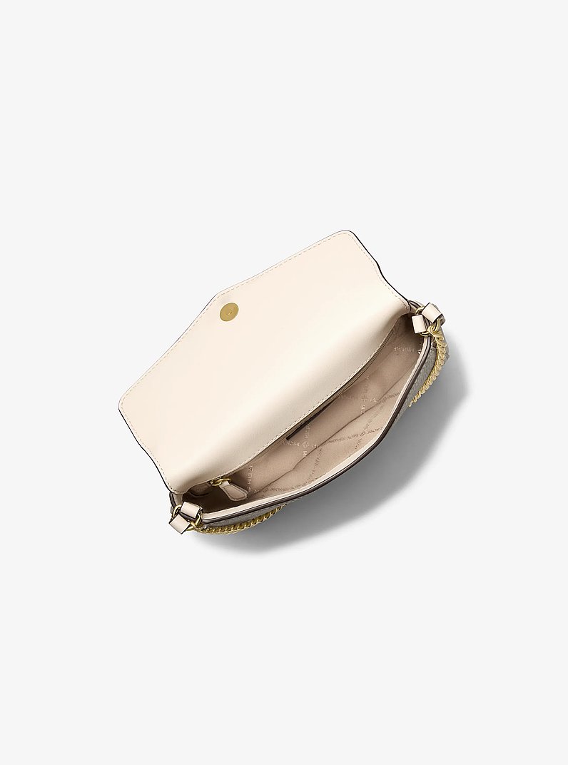Tr&egrave;s petit sac &agrave; bandouli&egrave;re Kacey en cuir grain&eacute; in CR&Egrave;ME L&Eacute;GER | Michael Kors