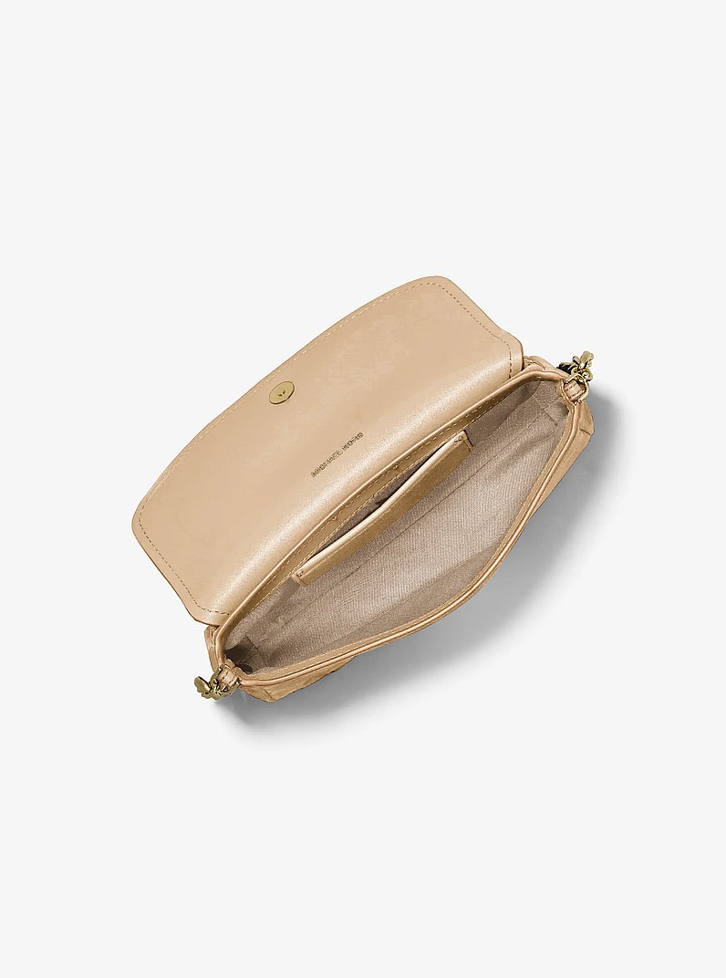 Petit sac &agrave; bandouli&egrave;re Nolita en cuir nubuck in KAKI | Michael Kors