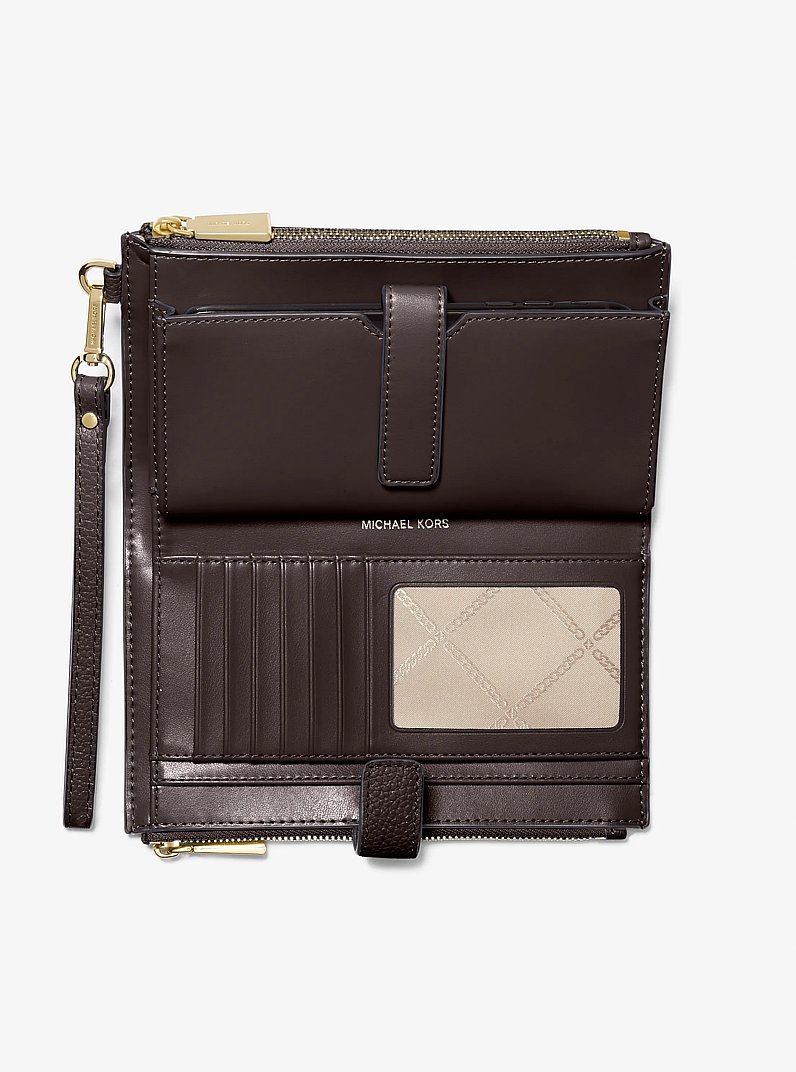 Adele Leather Smartphone Wallet in CHOCOLATE | Michael Kors