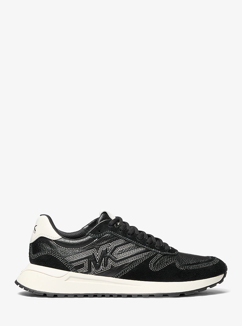 Dax Leather Trainer in BLACK | Michael Kors