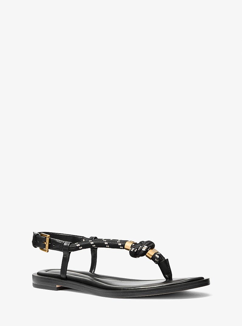 Hera Corded Sandal in BLACK | Michael Kors