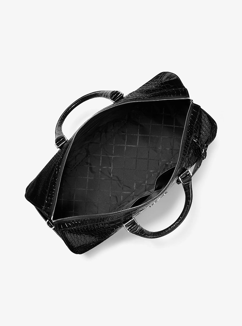 【MICHAEL KORS】CARRYAL EMBOSS ED★ Michael Kors Medium Carryall Jet Set Travel Admiral Tote Bag for