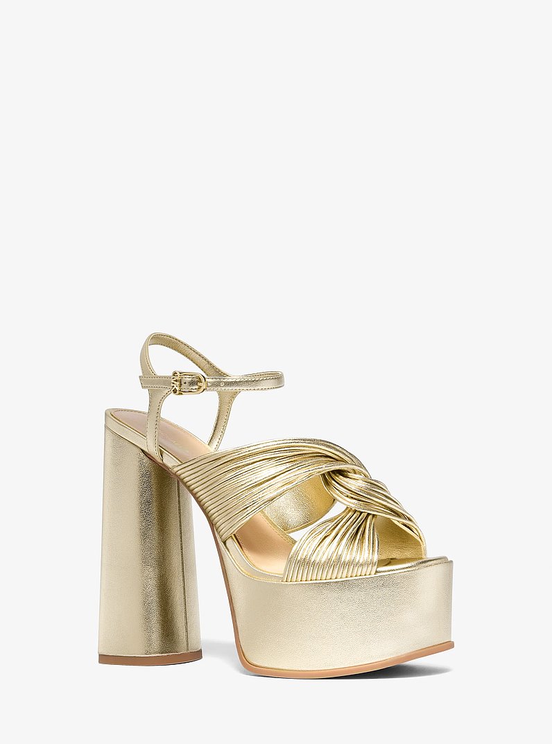 Plateau-Sandale Alessia in Metallic-Optik