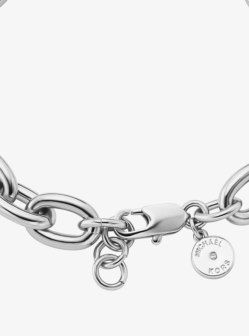 Pav&eacute; Lock Chain Link Bracelet in SILVER | Michael Kors