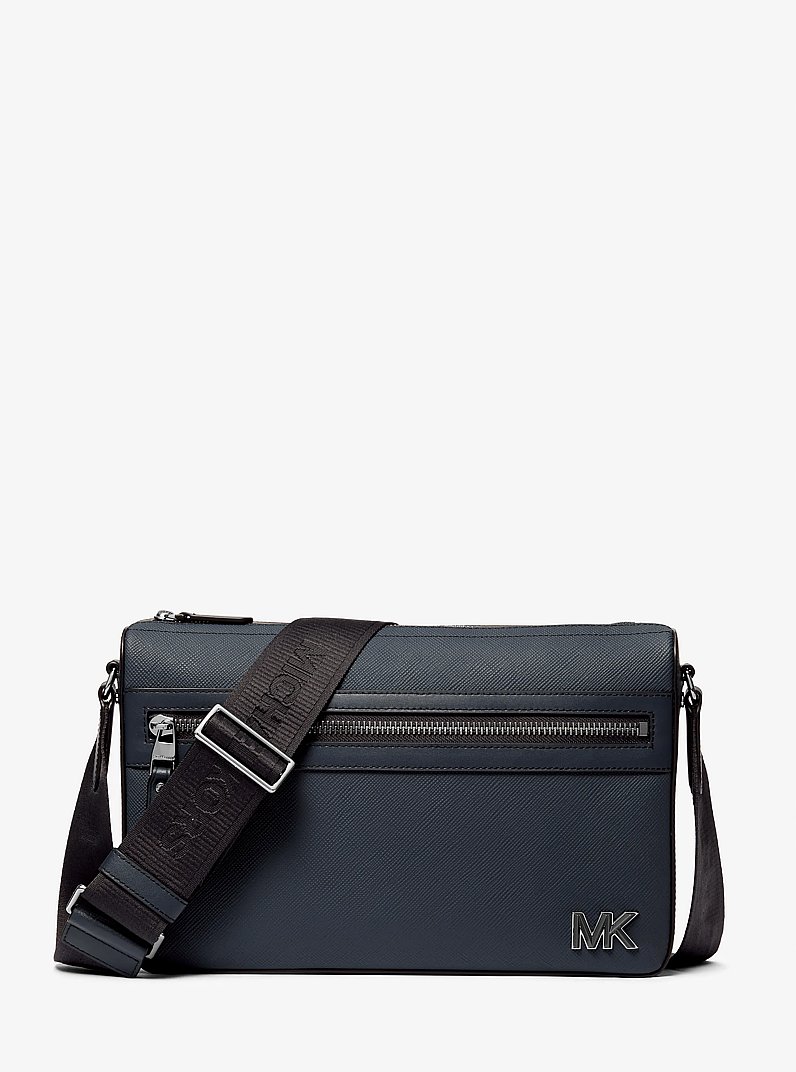 Messenger-Tasche Edison Medium aus Saffianleder in NAVYBLAU | Michael Kors